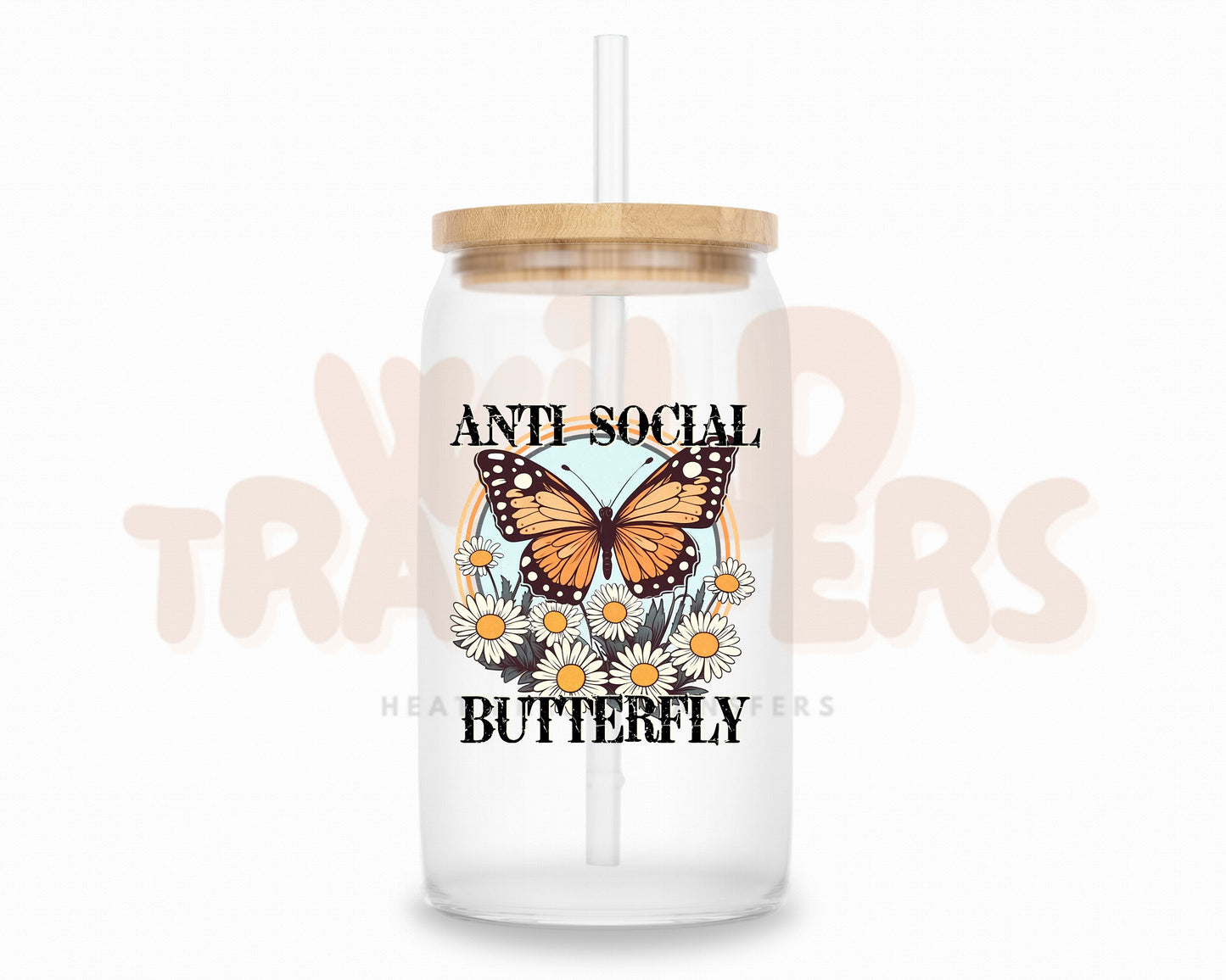 Anti Social Butterfly UV DTF Single Transfer