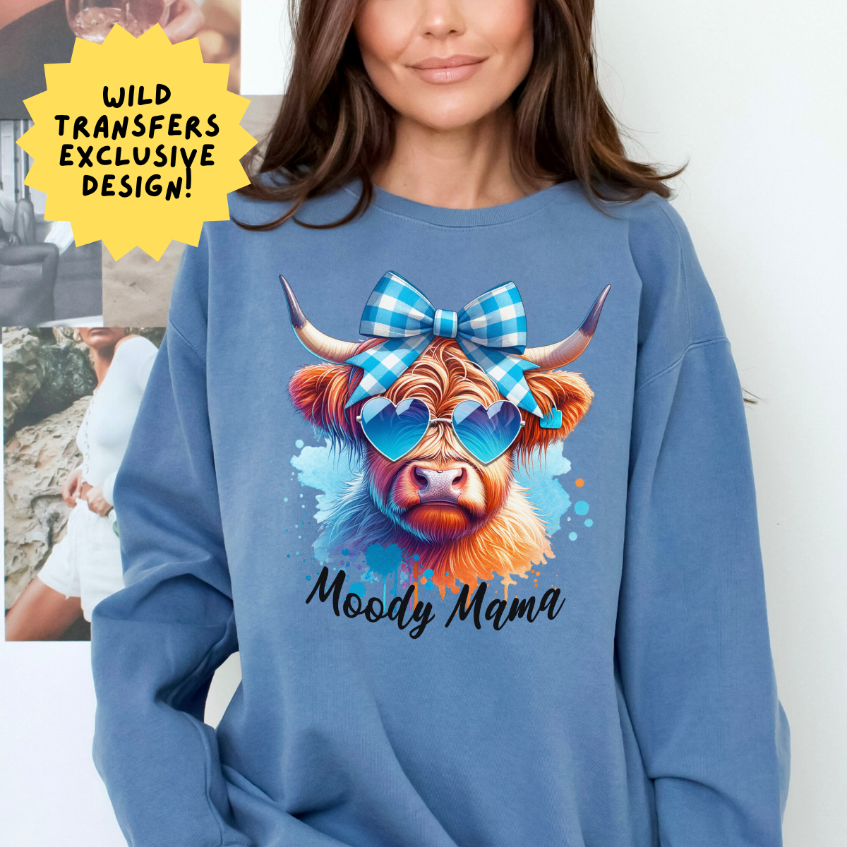 Moody Mama Blue DTF Transfer