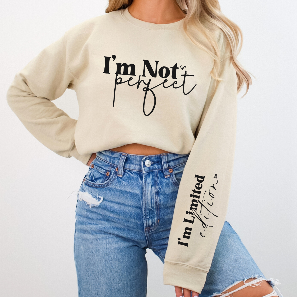 I'm Not Perfect Sleeve DTF Transfer