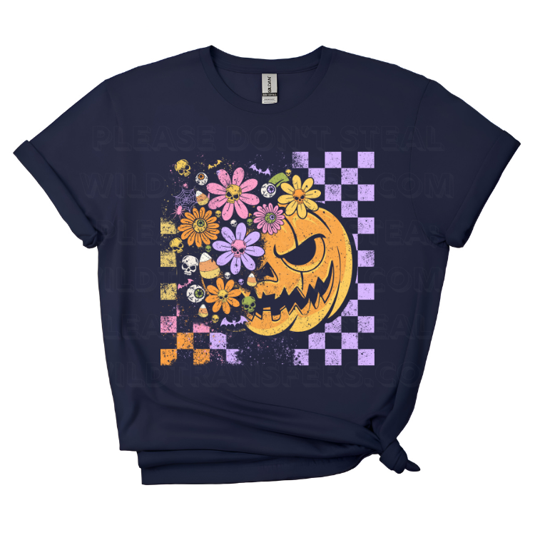 Floral Fall Pumpkin DTF Transfer