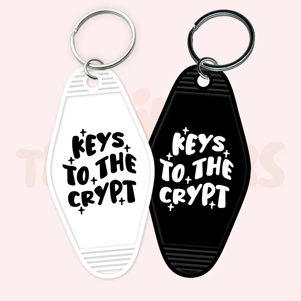 Keys to the Crypt UV DTF Motel Keychain Transfer