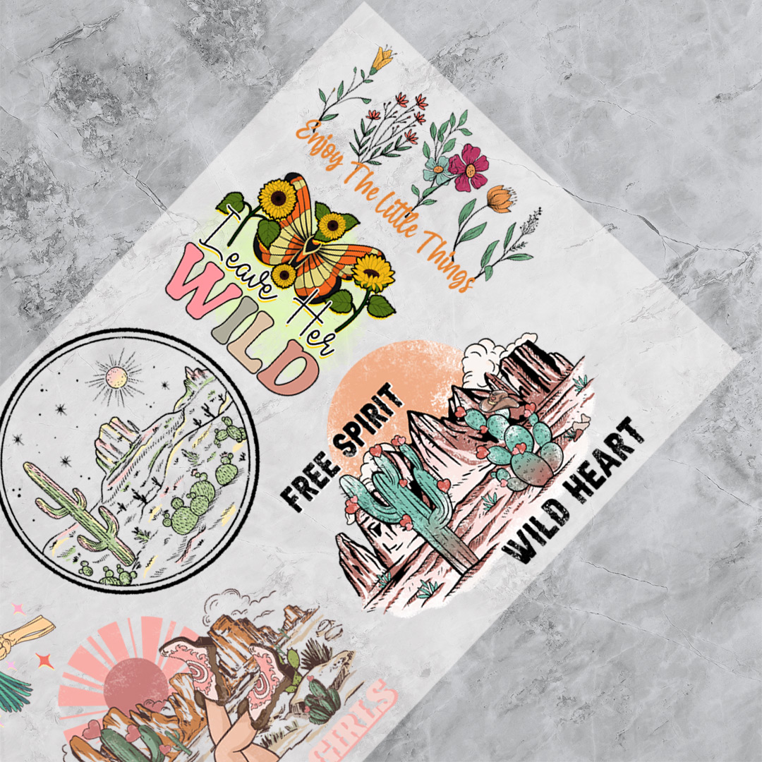 CUSTOM DTF/UV DTF GANG SHEETS Wild Transfers
