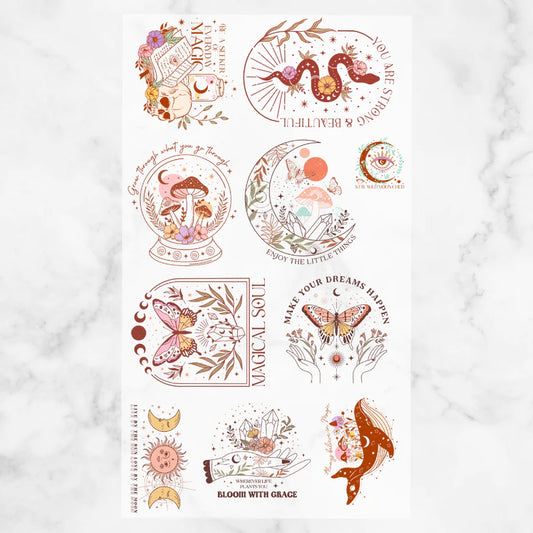 Boho/Celestial DTF Metre Themed Sheet