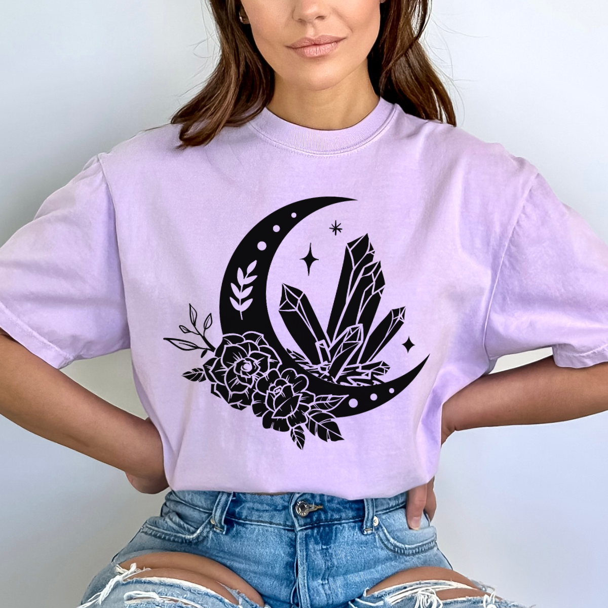 Crescent Crystal Boho DTF Transfer Wild Transfers