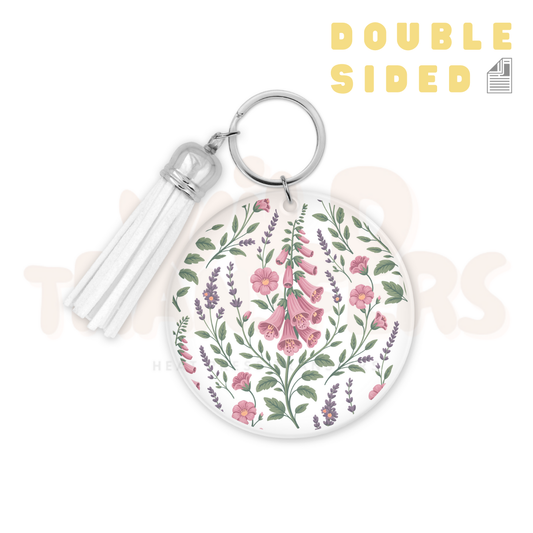 [Double Sided] Garden Flowers Circle UV DTF Transfer