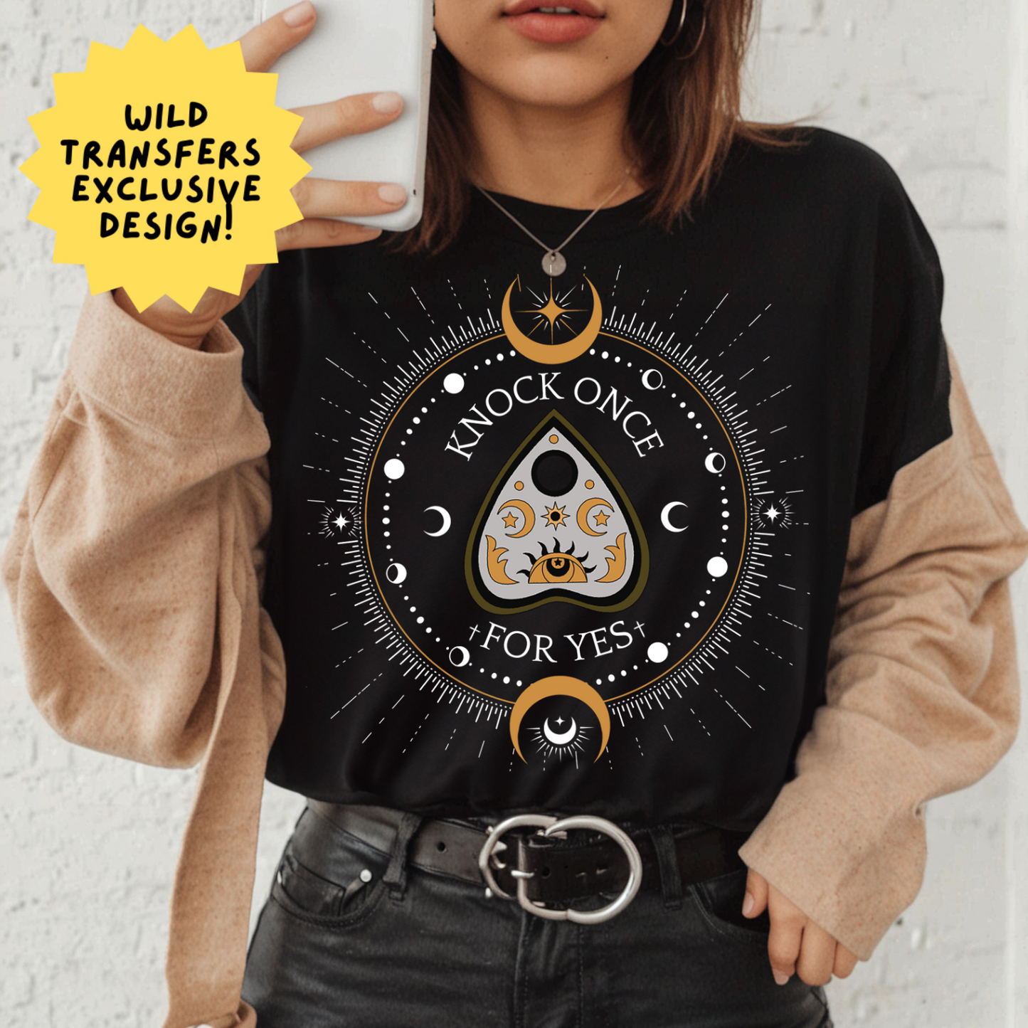 Knock Once for Yes DTF Transfer (WILD DEALS)
