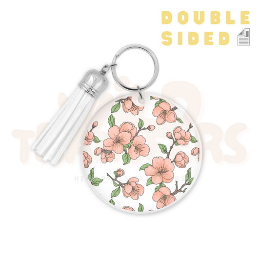 [Double Sided] Cherry Blossom Hearts Circle UV DTF Transfer