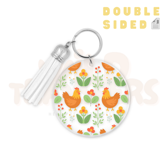 [Double Sided] Chickens Circle UV DTF Transfer