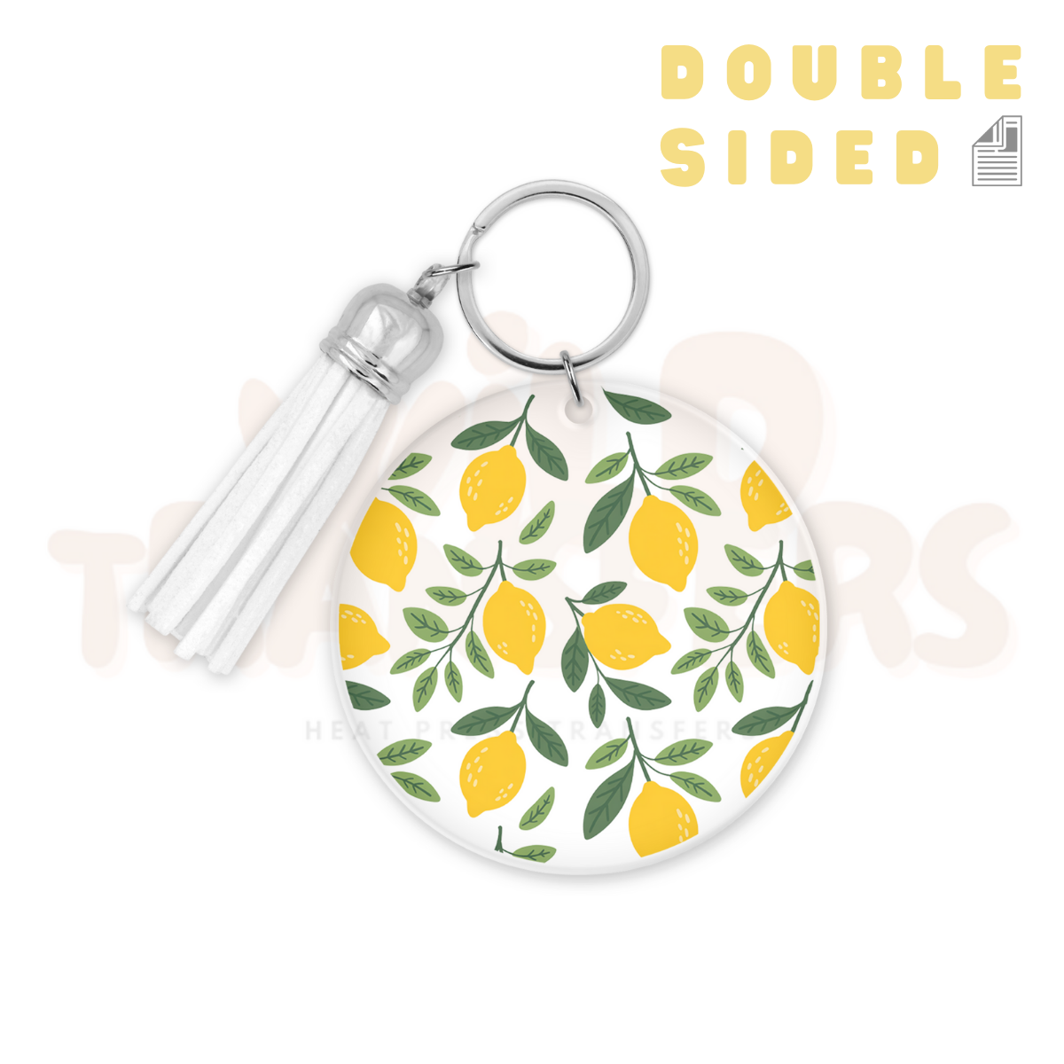 [Double Sided] Lemons Circle UV DTF Transfer