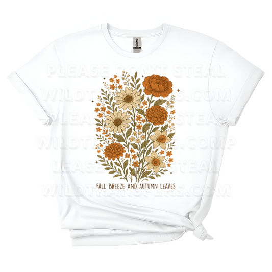 Fall Breeze and Autumn Leaves DTF Transfer