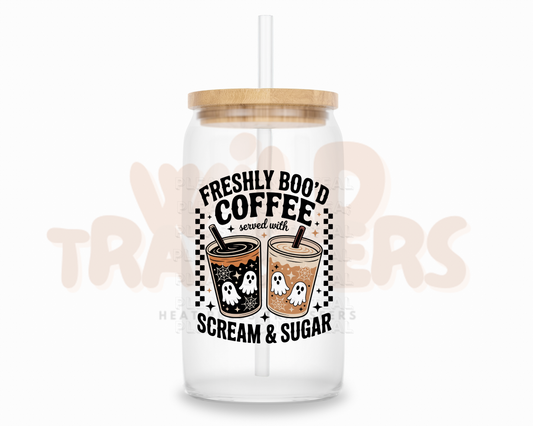 Freshly Boo'ed Coffee UV DTF Single Transfer
