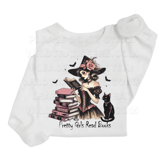 Pretty Girls Read Books DTF Transfer