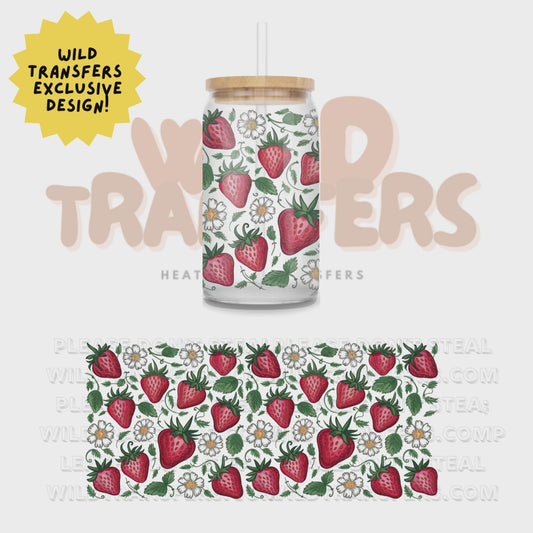 Strawberry Fields Double Sided UV DTF 16oz Wrap